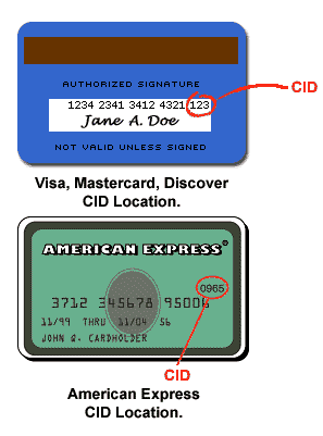 credit card cid number